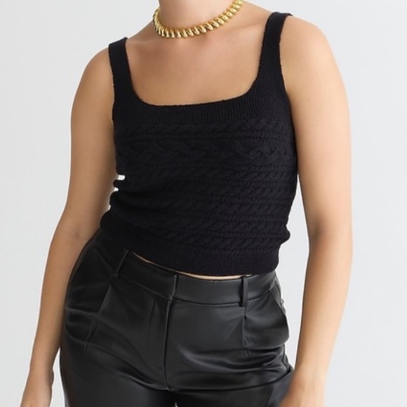 SUPERSOFT CROPPED CABLE-KNIT SWEATER-TANK SET - Picture 5 of 5